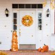 Glitzhome 24"D Fall Sunflower Pumpkin Leaf Wreath