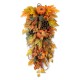 Glitzhome 25"H Fall Pumpkin Leaf Swag