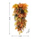 Glitzhome 25"H Fall Pumpkin Leaf Swag