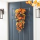 Glitzhome 25"H Fall Pumpkin Leaf Swag