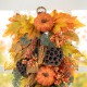 Glitzhome 25"H Fall Pumpkin Leaf Swag