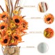 Glitzhome 39.75"H Fall Sunflower Leaf Potted Tree