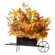 Glitzhome 14"L Fall Floral Cart Centerpiece