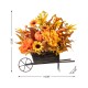 Glitzhome 14"L Fall Floral Cart Centerpiece