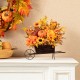 Glitzhome 14"L Fall Floral Cart Centerpiece