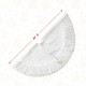 Glitzhome 48"D Deluxe White Velvet Ruffled Christmas Tree Skirt