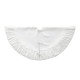 Glitzhome 48"D Deluxe White Velvet Ruffled Christmas Tree Skirt