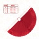 Glitzhome 60"D Oversized Deluxe Red Velvet Ruffled Christmas Tree Skirt