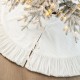 Glitzhome 72"D Oversized Deluxe White Velvet Ruffled Christmas Tree Skirt
