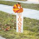 Glitzhome 36"H Thanksgiving Metal Turkey "Give Thanks" Yard Stake