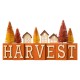 Glitzhome 14"L Harvest Wooden House/Brush Trees Table Décor