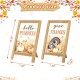 Glitzhome Set of 2 12"H Fall & Thanksgiving Wooden Easel Table Décor