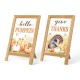 Glitzhome Set of 2 12"H Fall & Thanksgiving Wooden Easel Table Décor