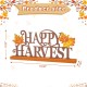 Glitzhome 18"L Wood & Metal Happy Harvest Table Décor