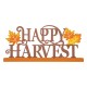 Glitzhome 18"L Wood & Metal Happy Harvest Table Décor