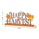 Glitzhome 18"L Wood & Metal Happy Harvest Table Décor