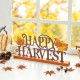 Glitzhome 18"L Wood & Metal Happy Harvest Table Décor