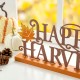 Glitzhome 18"L Wood & Metal Happy Harvest Table Décor