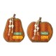 Glitzhome 8.5"H Set of 2 Fall Faux Knitted Resin Pumpkin