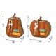 Glitzhome 8.5"H Set of 2 Fall Faux Knitted Resin Pumpkin