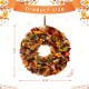 Glitzhome 19.25"D Fall Multi Color Felt Wreath