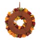 Glitzhome 19.25"D Fall Multi Color Felt Wreath