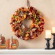 Glitzhome 19.25"D Fall Multi Color Felt Wreath