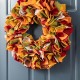 Glitzhome 19.25"D Fall Multi Color Felt Wreath