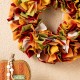 Glitzhome 19.25"D Fall Multi Color Felt Wreath