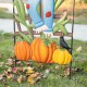 Glitzhome 41.75"H Fall Metal Arch Scarecrow Yard Stake