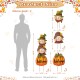 Glitzhome 46"H Fall Metal Stacked Scarecrow and Pumpkin Yard Stake