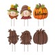 Glitzhome 46"H Fall Metal Stacked Scarecrow and Pumpkin Yard Stake