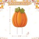 Glitzhome 37.75"H Fall Metal Embossed Glitter Pumpkin Yard Stake