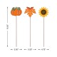Glitzhome 18"H Set of 6 Fall Metal Pumpkin, Leave & Sunflower Yard Stake