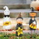 Glitzhome 24"H Set of 3 Halloween Metal Ghost, Witch & Pumpkin Yard Stake or Hanging Decor (Two function)