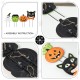 Glitzhome 42.5"H Halloween Metal Stacked Ghost, Frankenstein, Black Cat & Pumpkin Yard Stake or Hanging Decor (Two function)