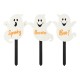 Glitzhome 15"H Set of 3 Halloween Wooden Ghost Yard Stake