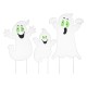 Glitzhome 40"H Set of 3 Halloween Metal Mesh Glow in Dark Ghost Family Yard Stake