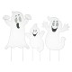 Glitzhome 40"H Set of 3 Halloween Metal Mesh Glow in Dark Ghost Family Yard Stake