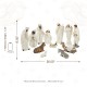 Glitzhome 12pcs Oversized Ivory Resin Nativity Figurine Set