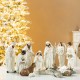 Glitzhome 12pcs Oversized Ivory Resin Nativity Figurine Set