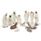 Glitzhome 12pcs Oversized Ivory Resin Nativity Figurine Set