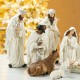 Glitzhome 12pcs Oversized Ivory Resin Nativity Figurine Set