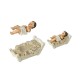 Glitzhome 12pcs Oversized Ivory Resin Nativity Figurine Set