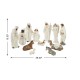 Glitzhome 12pcs Oversized Ivory Resin Nativity Figurine Set