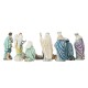 Glitzhome 12pcs Deluxe Blue Resin Nativity Figurine Set