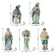 Glitzhome 12pcs Deluxe Blue Resin Nativity Figurine Set