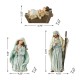 Glitzhome 12pcs Deluxe Blue Resin Nativity Figurine Set