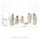 Glitzhome 6pcs Ivory Resin Nativity Figurine Set