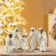 Glitzhome 6pcs Ivory Resin Nativity Figurine Set